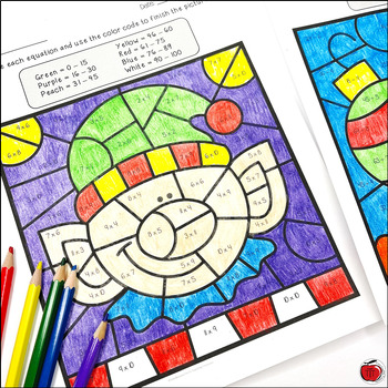 Christmas Multiplication Coloring 1