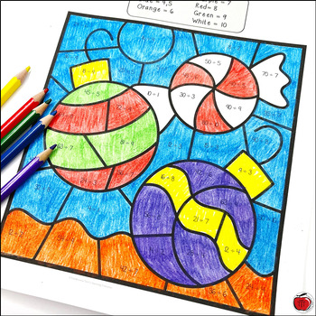 Color By Number Multiplication Coloring Pages