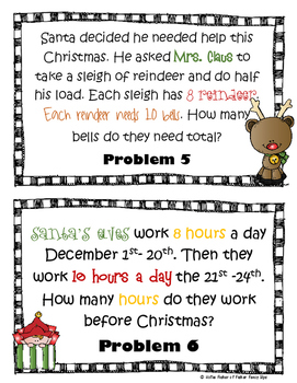 Christmas Multiplication and Division Scoot by Fisher Fancy Ups | TPT