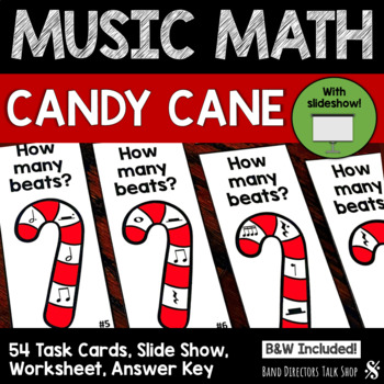 Preview of Christmas Music Activities - Candy Cane Music Math