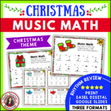 Music Math Worksheets - Christmas Music Activities - Eleme