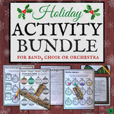 Christmas Music Activities & Worksheets for Band, Choir or