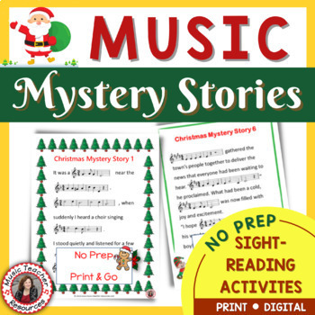 Preview of Christmas Music Activities - Music Mystery Story Worksheets