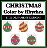 Christmas Music Activity - Christmas Ornament Color by Rhy
