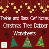 Christmas Music Activity: Treble and Bass Clef Note Name D