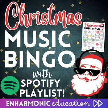 Preview of Christmas Music Bingo Game • Winter Holiday Party Activity! December Fun Fridays