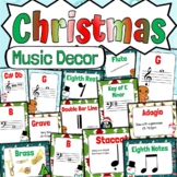 Christmas Music Classroom Decor | BUNDLE | Holiday Music C