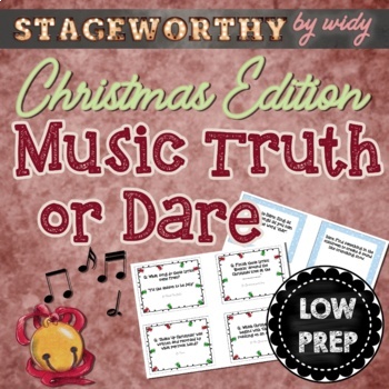 Preview of Christmas Music Activities - Holiday Music Game - Truth or Dare for Grades 4 5 6