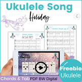 Free Ukulele Middle School Music Lesson Jingle Bells TAB C