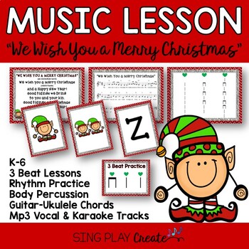 Christmas Music Lesson: "We Wish You A Merry Christmas" K-6 Mp3 Tracks