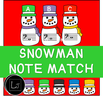 Preview of Christmas Music :Snowman Note Match