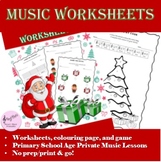 Christmas Music Worksheets