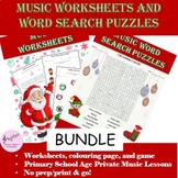 Christmas Music Worksheets & Games Bundle
