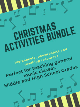 Preview of Christmas Music activities Bundle for Middle and High School Music