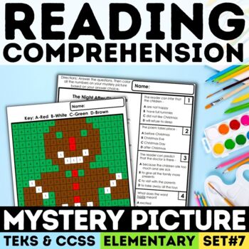 Preview of Christmas Mystery Picture | Reading Comprehension | Print & Digital