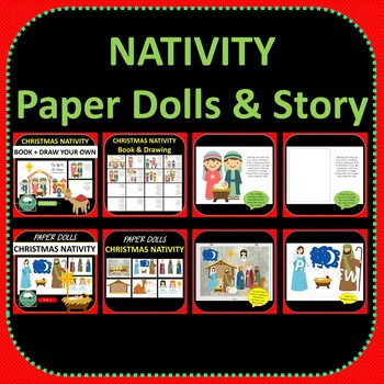 Download Christmas NATIVITY Activities BUNDLE Paper Dolls + Draw ...