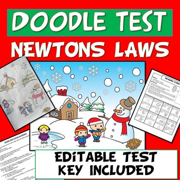 Preview of Christmas NGSS PS2.A: Forces and Motion Netwon's Laws Color By Number