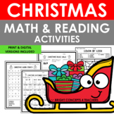 Christmas NO PREP Math and Reading Activities {Print & Digital}