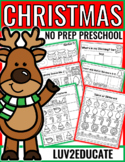 Christmas NO PREP Preschool Packet