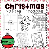Christmas NO PREP Printables (PreK and Kindergarten)