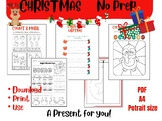 Christmas NO PREP bundle, December activities, winter kind