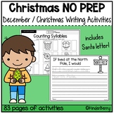 Christmas NO Prep Activity Pack Writing Santa Letter