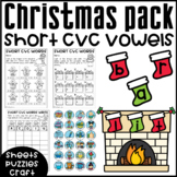 Christmas CVC Words | Worksheets | Stockings Craft | Snowg