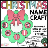 Christmas Name Craft | Wreath name craft | Christmas craft