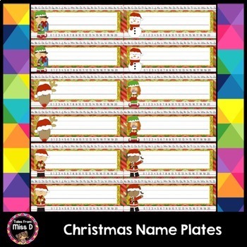 Preview of Christmas Name Plates