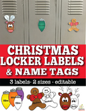 Editable Christmas Name Tags and Locker Labels