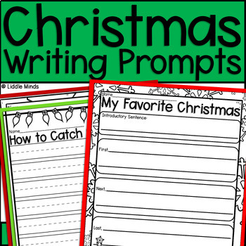Christmas Narrative, How-To, and Opinion Writing Template Prompts