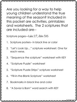 1 for religion grade worksheets Activity Verses 2 Scriptures Christmas LUKE Nativity Bible