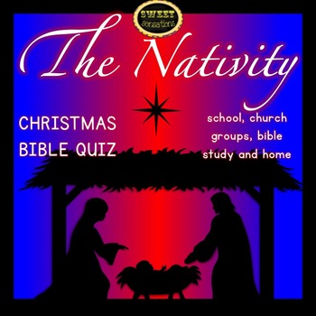 Preview of Christmas Nativity Bible Quiz A4 format | Compare bible events