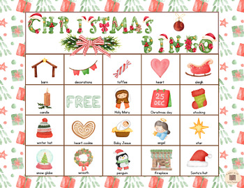 Preview of Christmas Nativity Bingo Cards, 30 Bingo Cards with Religious Theme
