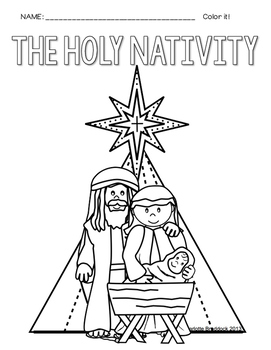 Christmas Nativity COLORING Pages by Countless Smart Cookies | TpT