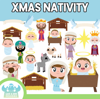 Preview of Christmas Nativity Clipart (Lime and Kiwi Designs)