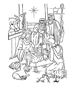 Christmas Nativity Coloring by MrFitz | TPT
