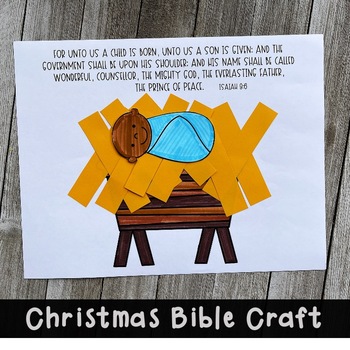 Preview of Christmas Nativity Craft for kids | Sunday School Baby Jesus