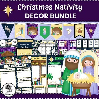 Nativity Christmas Nativity Decor Bundle | Class Decor | Bulletin Board