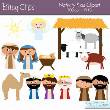 childrens nativity clipart
