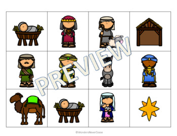 Christmas Nativity File Folder- Matching Game (Preschool/ Pre-K)