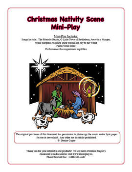 Preview of Christmas Nativity Mini Musical (includes mp3 files)