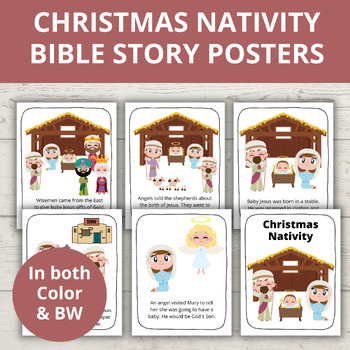 Christmas Nativity Posters, Bulletin Board Ideas, Bible Posters, Baby Jesus