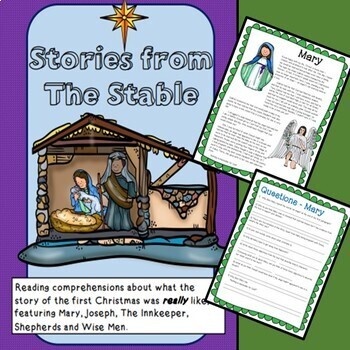 Preview of Christmas Nativity Reading. 5x Comprehension activities - Ideal for Advent!