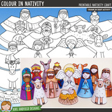 Christmas Nativity Scene Coloring Craft Activity