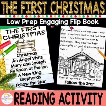 Preview of The First Christmas Reading Passages Christmas Nativity Story Advent Activities