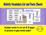 Christmas, Nativity Vocabulary Cut and Paste (Glue)
