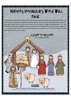 Preview of Christmas Nativity Vocabulary Word Wall