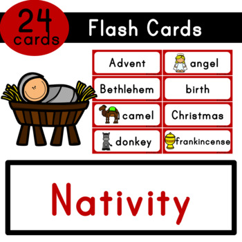 Preview of Christmas Nativity Vocabulary - Word Wall Cards