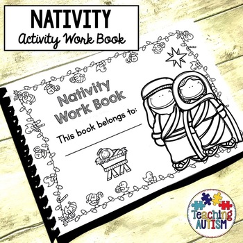 Preview of Christmas Nativity Work Book